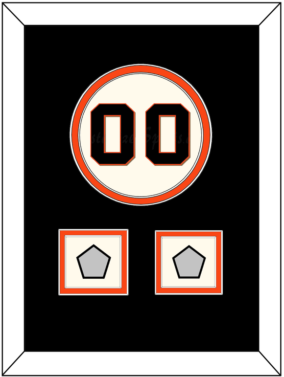 San Francisco Number & 2 World Series Jersey Patches - Home Cream (2000-2021) - Double Mat 3