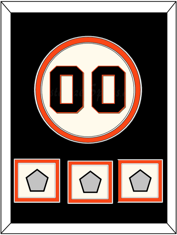 San Francisco Number & 3 World Series Jersey Patches - Home Cream (2000-2021) - Double Mat 3