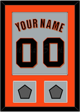 San Francisco Name, Number & 2 World Series Champions Patches - Road Gray (2010-2021) - Single Mat 2