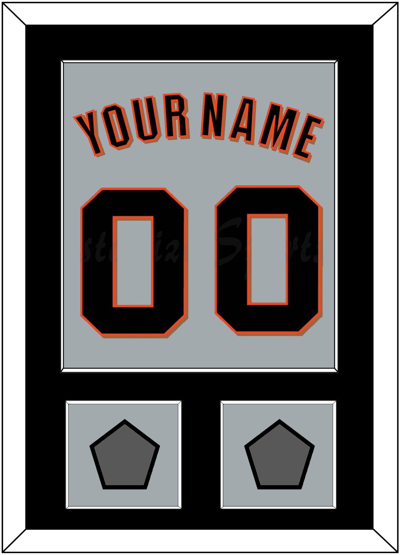 San Francisco Name, Number & 2 World Series Champions Patches - Road Gray (2010-2021) - Essential Tier 3