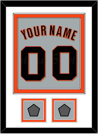 San Francisco Name, Number & 2 World Series Champions Patches - Road Gray (2010-2021) - Signature Tier 1