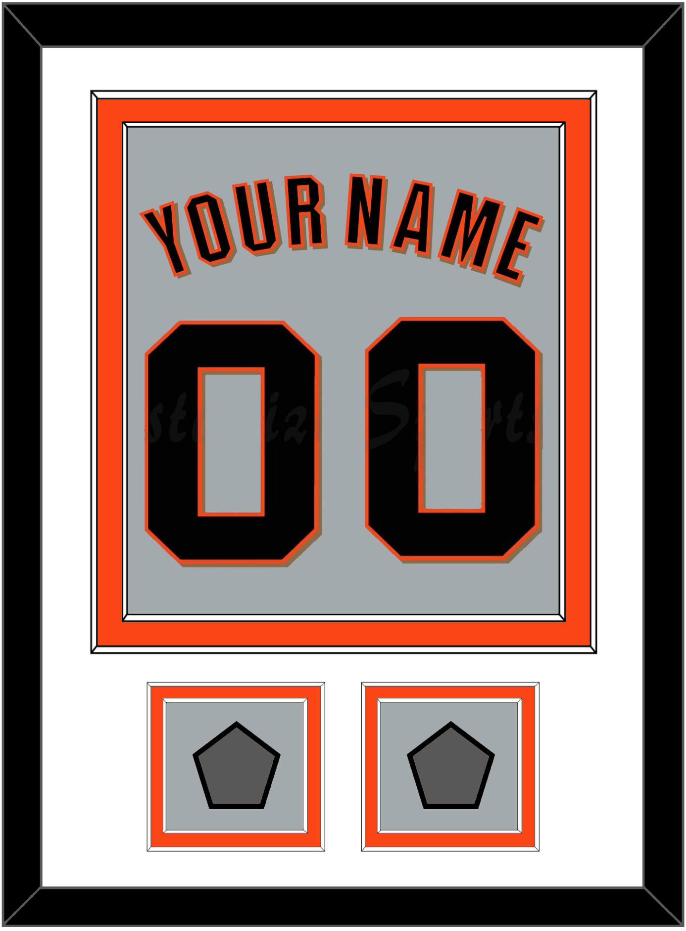 San Francisco Name, Number & 2 World Series Jersey Patches - Road Gray (2010-2021) - Signature Tier 1