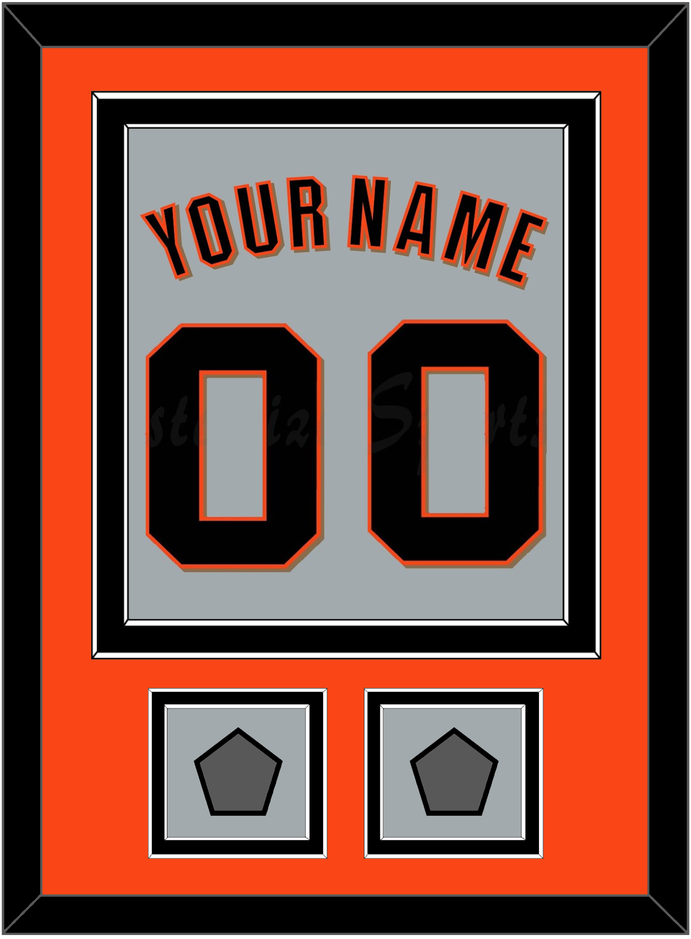San Francisco Name, Number & 3 World Series Champions Patches - Road Gray (2010-2021) - Signature Tier 2