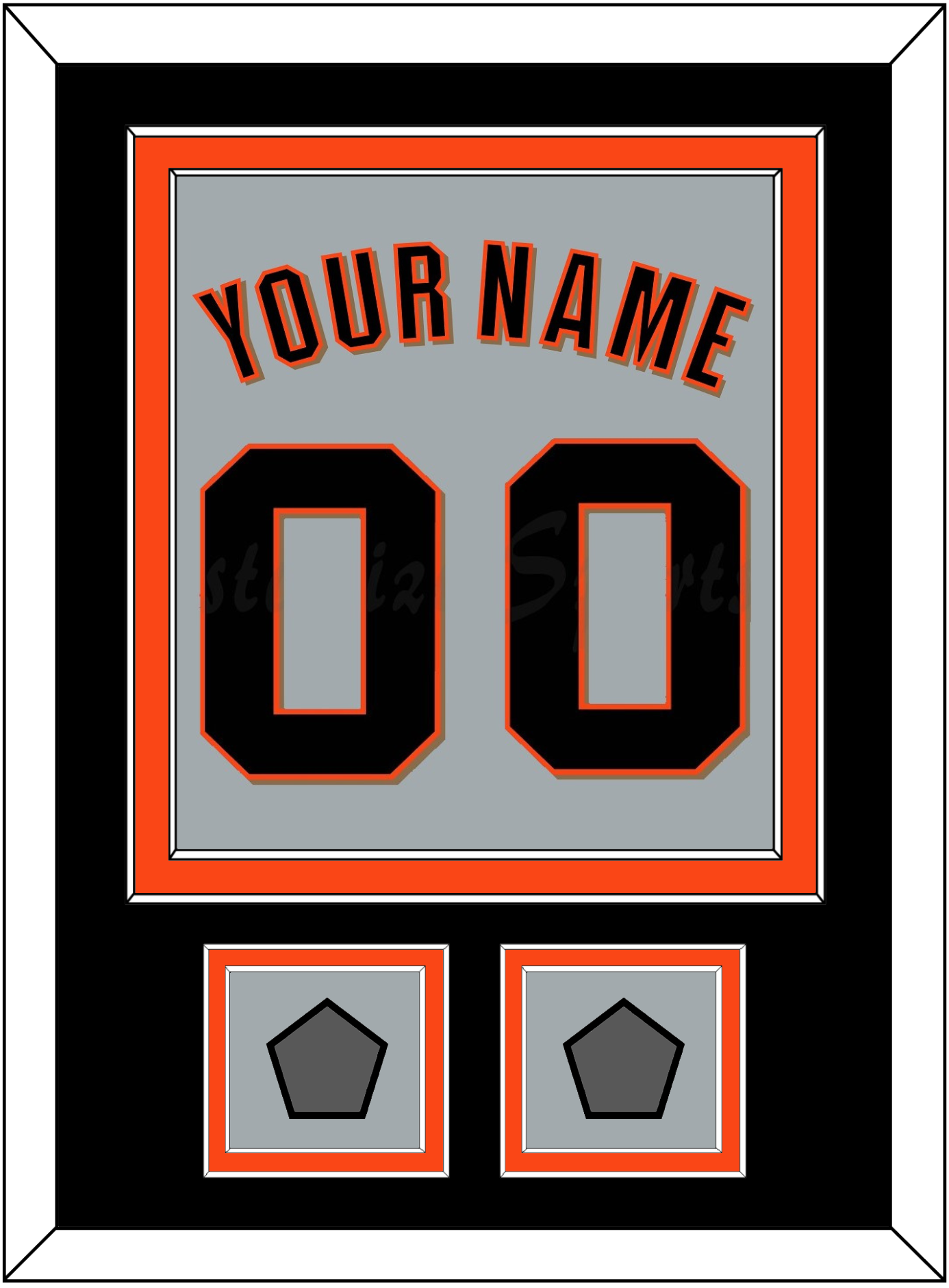 San Francisco Name, Number & 2 World Series Jersey Patches - Road Gray (2010-2021) - Signature Tier 3
