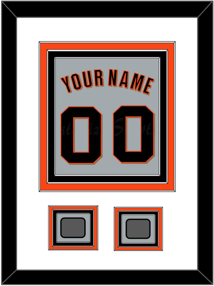 San Francisco Name, Number & 2 World Series Champions Patches - Road Gray (2010-2021) - Premier Tier 1