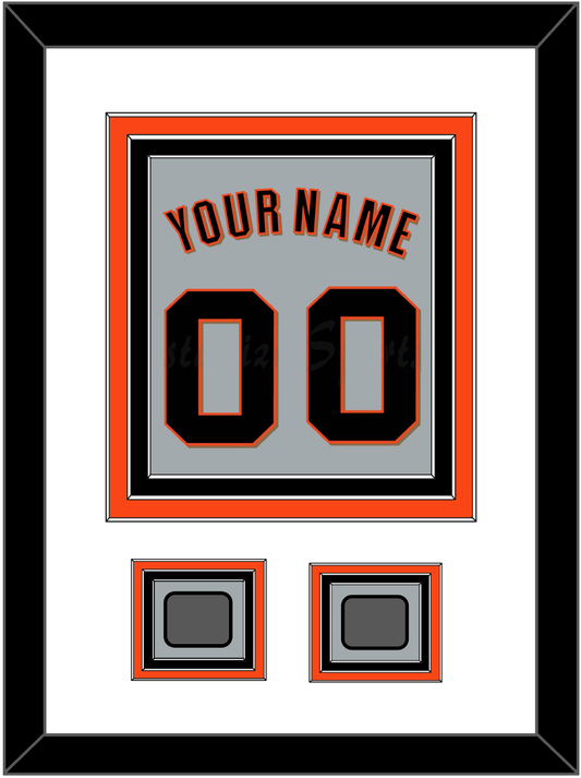 San Francisco Name, Number & 2 World Series Champions Patches - Road Gray (2010-2021) - Premier Tier 1
