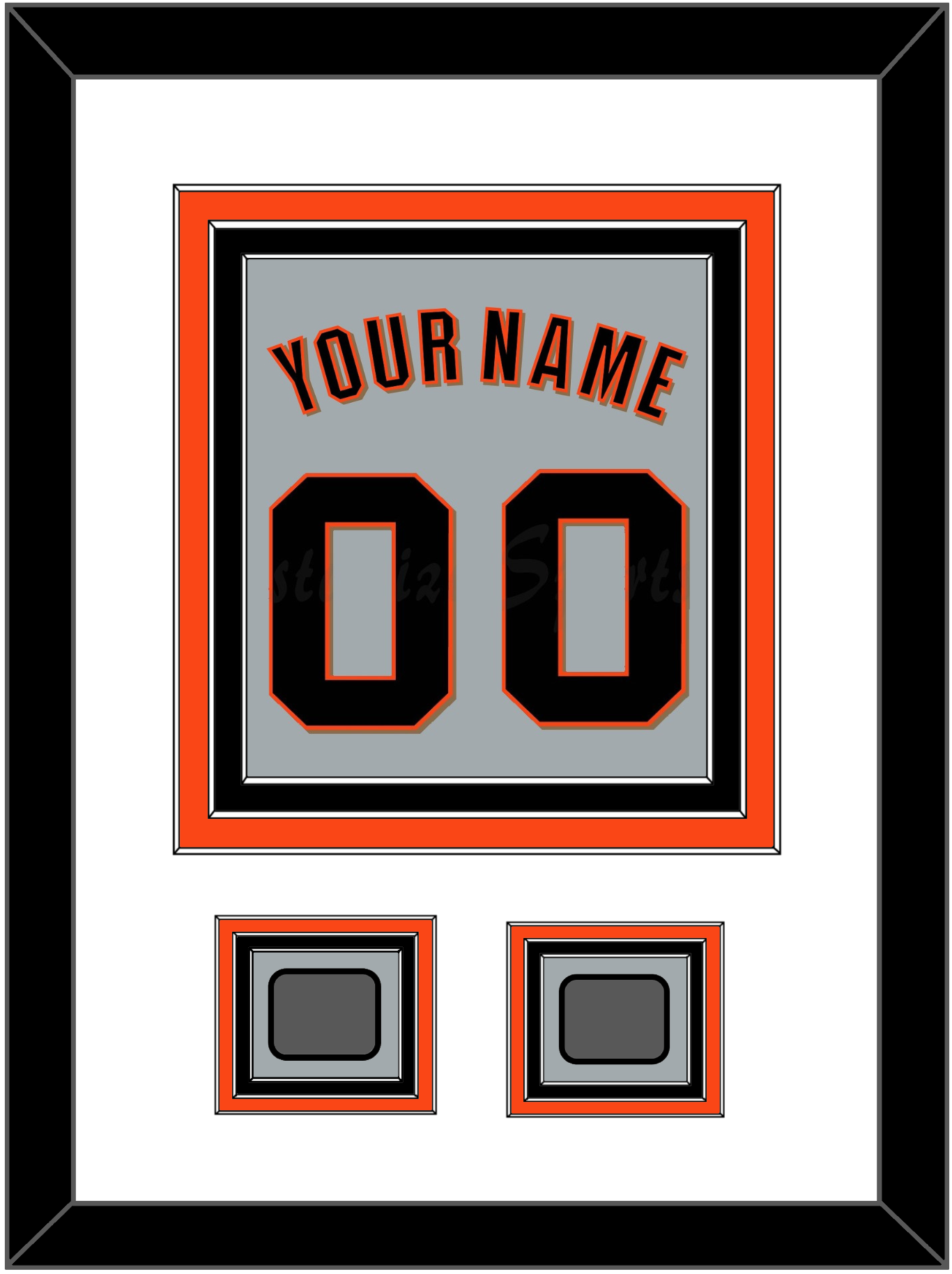 San Francisco Name, Number & 2 World Series Jersey Patches - Road Gray (2010-2021) - Premier Tier 1