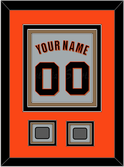 San Francisco Name, Number & 2 World Series Champions Patches - Road Gray (2010-2021) - Premier Tier 2