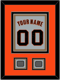 San Francisco Name, Number & 2 World Series Champions Patches - Road Gray (2010-2021) - Triple Mat 2