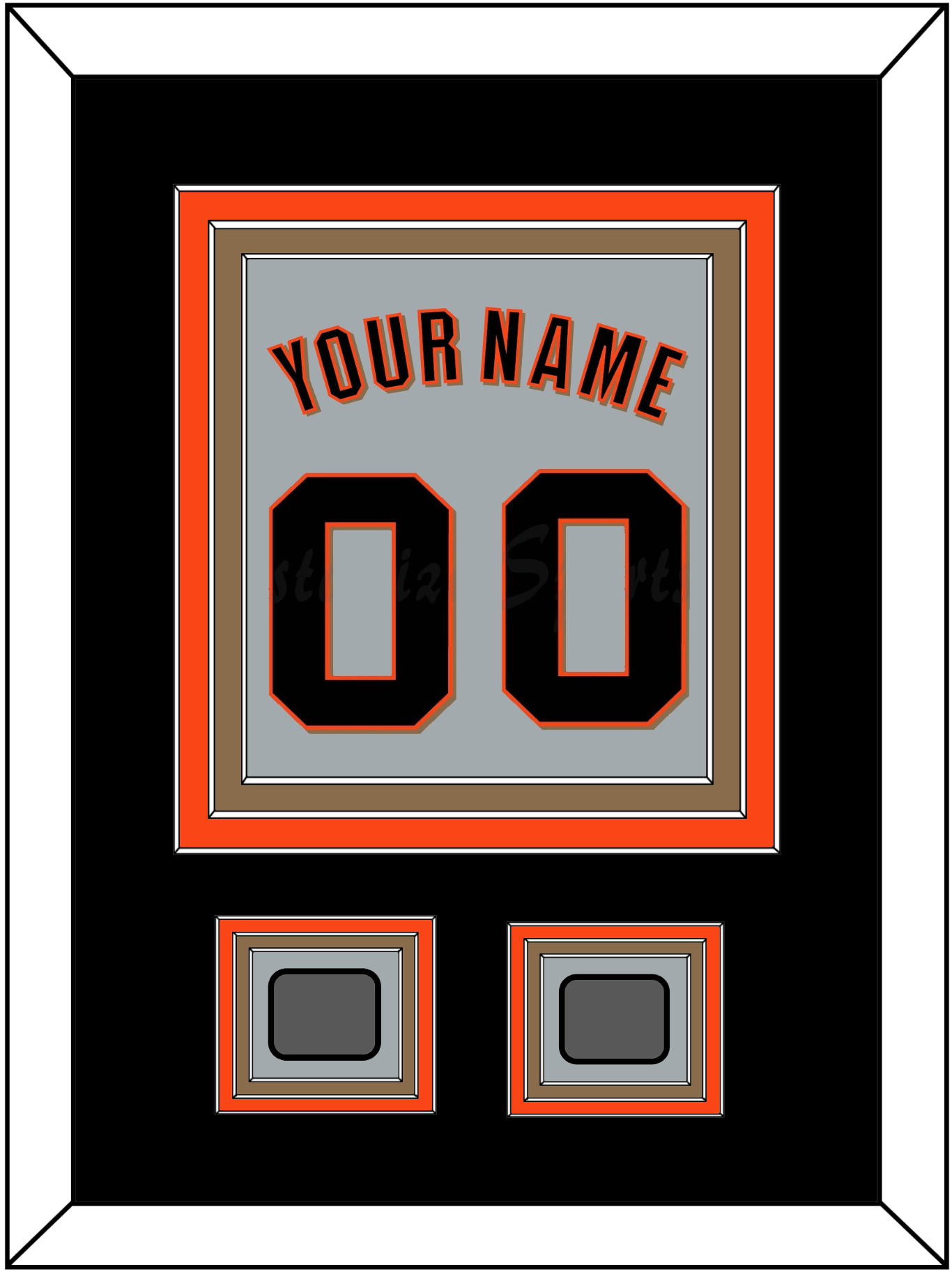 San Francisco Name, Number & 2 World Series Jersey Patches - Road Gray (2010-2021) - Premier Tier 3