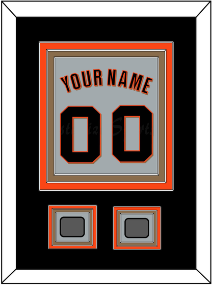 San Francisco Name, Number & 2 World Series Jersey Patches - Road Gray (2010-2021) - Premier Tier 3