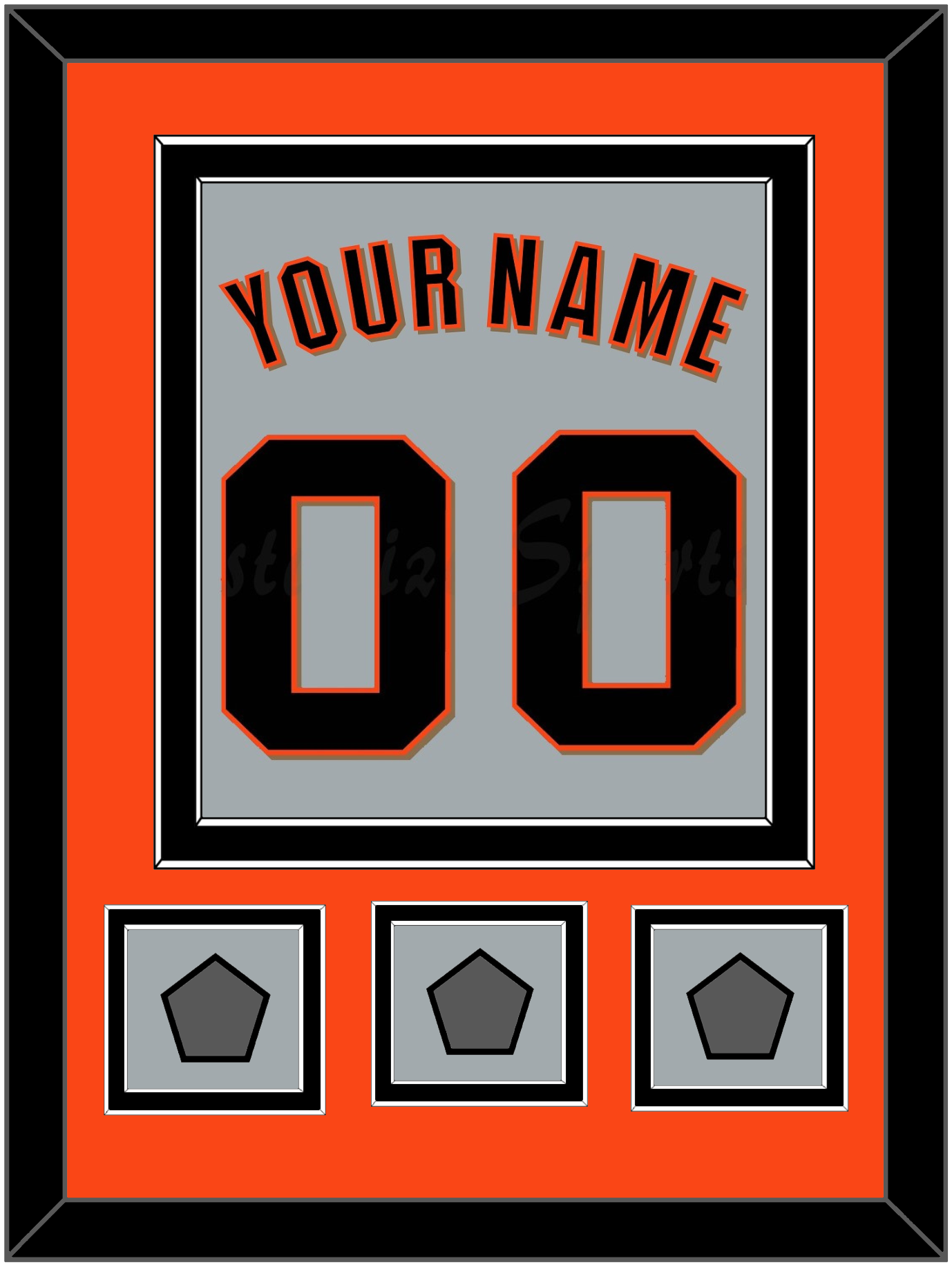 San Francisco Name, Number & 3 World Series Jersey Patches - Road Gray (2010-2021) - Signature Tier 2