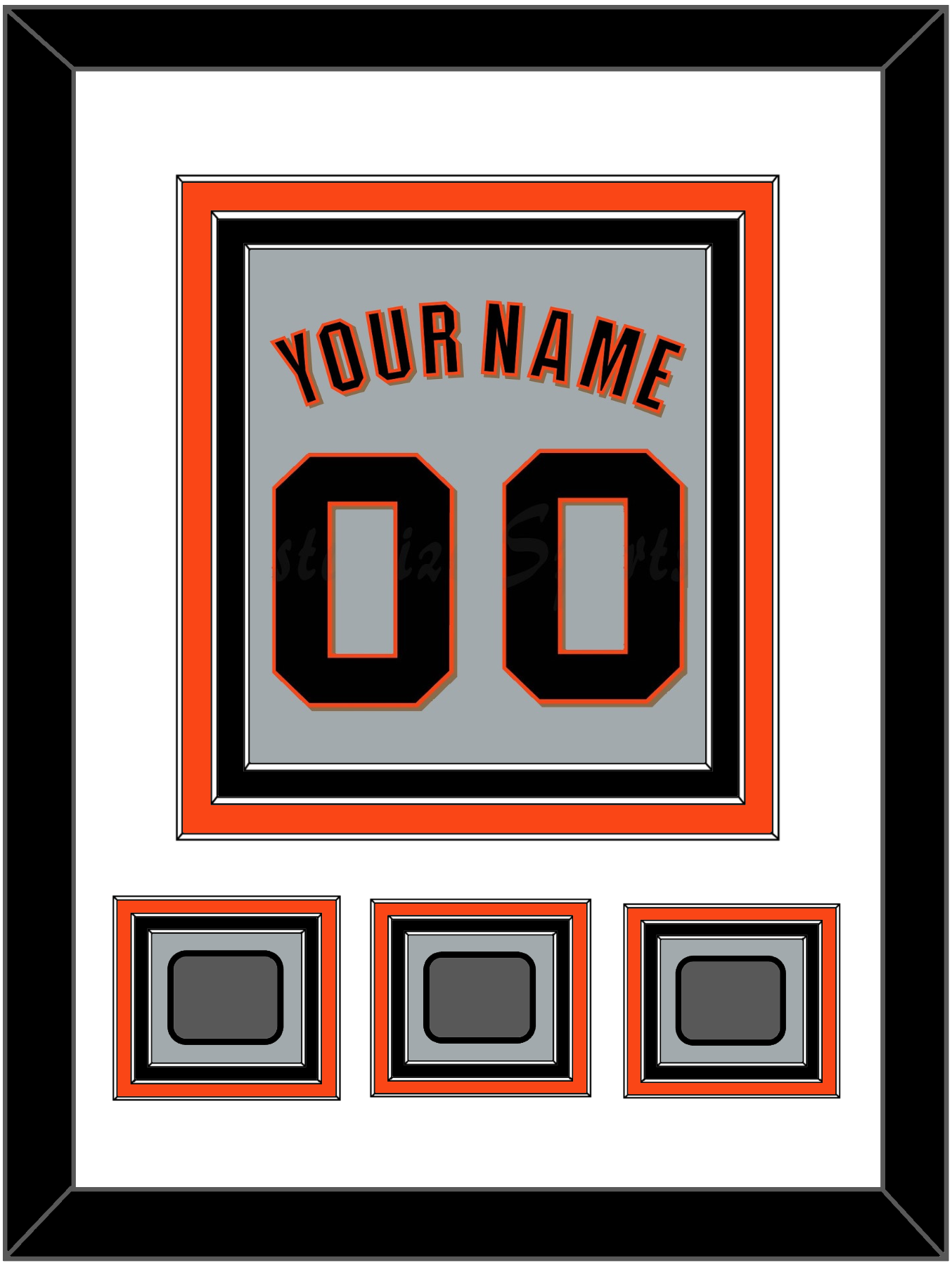 San Francisco Name, Number & 3 World Series Jersey Patches - Road Gray (2010-2021) - Premier Tier 1