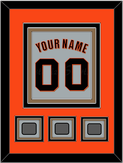San Francisco Name, Number & 3 World Series Jersey Patches - Road Gray (2010-2021) - Premier Tier 2