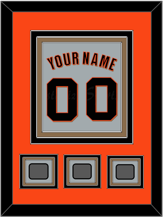 San Francisco Name, Number & 3 World Series Jersey Patches - Road Gray (2010-2021) - Premier Tier 2