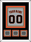 San Francisco Name, Number & 3 World Series Jersey Patches - Road Gray (2010-2021) - Triple Mat 3