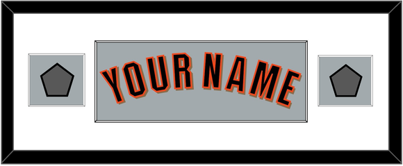 San Francisco Name & 2 World Series Champions Patches - Road Gray (2010-2021) - Single Mat 2