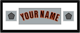 San Francisco Name & 2 World Series Jersey Patches - Road Gray (2010-2021) - Single Mat 2