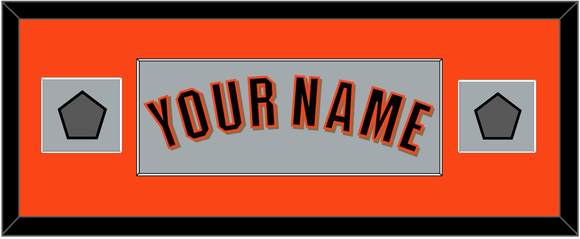 San Francisco Name & 2 World Series Champions Patches - Road Gray (2010-2021) - Single Mat 4