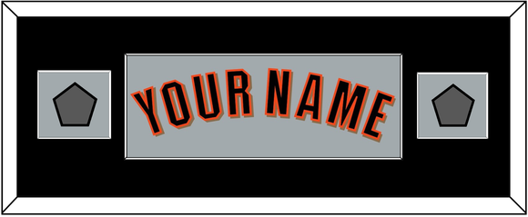 San Francisco Name & 2 World Series Champions Patches - Road Gray (2010-2021) - Single Mat 6