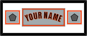 San Francisco Name & 2 World Series Jersey Patches - Road Gray (2010-2021) - Double Mat 2