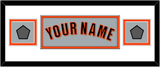 San Francisco Name & 2 World Series Jersey Patches - Road Gray (2010-2021) - Double Mat 2