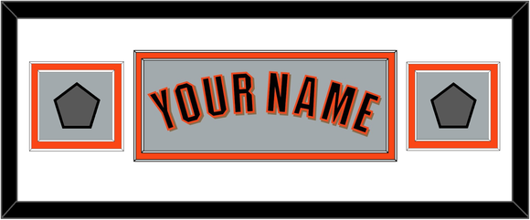 San Francisco Name & 2 World Series Champions Patches - Road Gray (2010-2021) - Double Mat 2