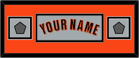 San Francisco Name & 2 World Series Champions Patches - Road Gray (2010-2021) - Double Mat 4