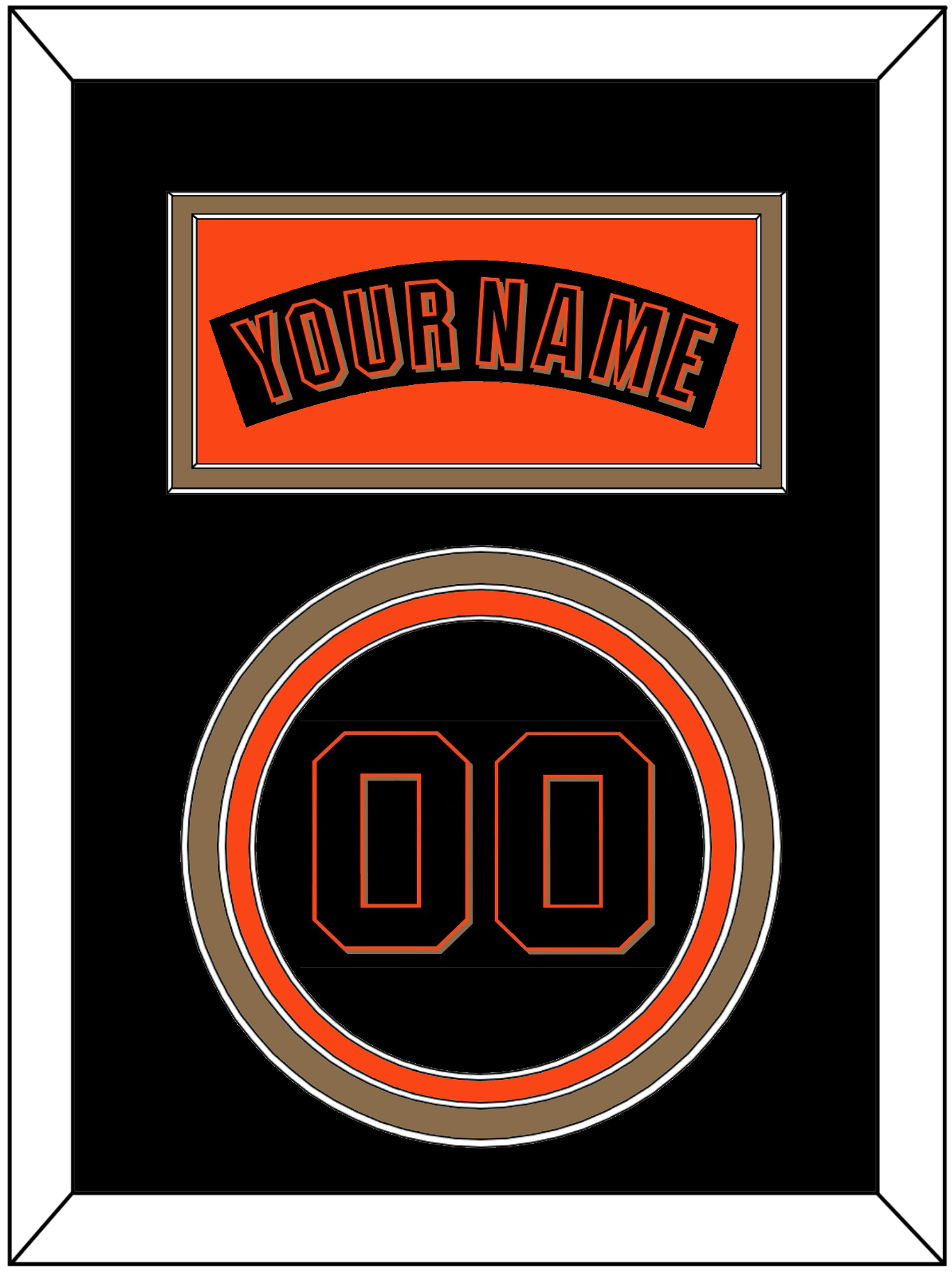 San Francisco Nameplate & Number - Alternate Black (2001-2002) - Premier Tier 4