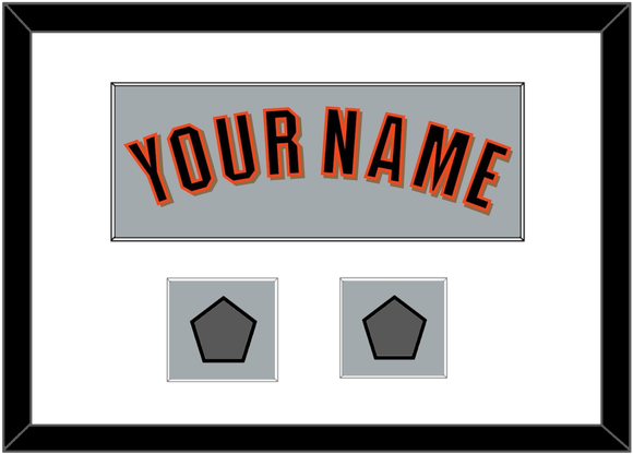 San Francisco Name & 2 World Series Champions Patches - Road Gray (2010-2021) - Single Mat 1