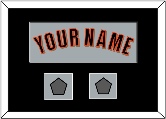 San Francisco Name & 2 World Series Champions Patches - Road Gray (2010-2021) - Single Mat 5