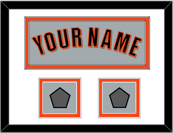 San Francisco Name & 2 World Series Champions Patches - Road Gray (2010-2021) - Double Mat 1