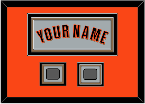 San Francisco Name & 2 World Series Jersey Patches - Road Gray (2010-2021) - Triple Mat 3