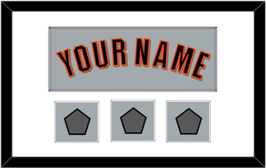 San Francisco Name & 3 World Series Champions Patches - Road Gray (2010-2021) - Single Mat 1