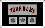 San Francisco Name & 3 World Series Champions Patches - Road Gray (2010-2021) - Single Mat 3
