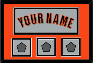 San Francisco Name & 3 World Series Champions Patches - Road Gray (2010-2021) - Double Mat 2