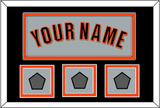 San Francisco Name & 3 World Series Jersey Patches - Road Gray (2010-2021) - Double Mat 3