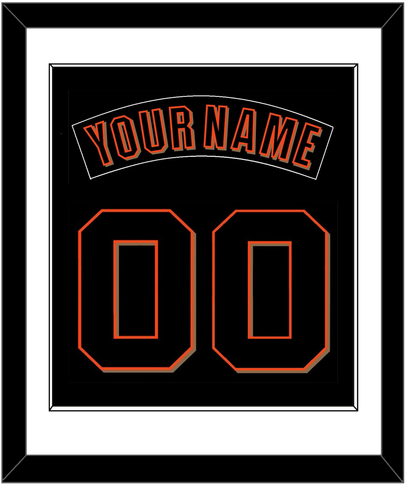 San Francisco Nameplate & Number Combined - Alternate Black (2001-2002) - Essential Tier 1