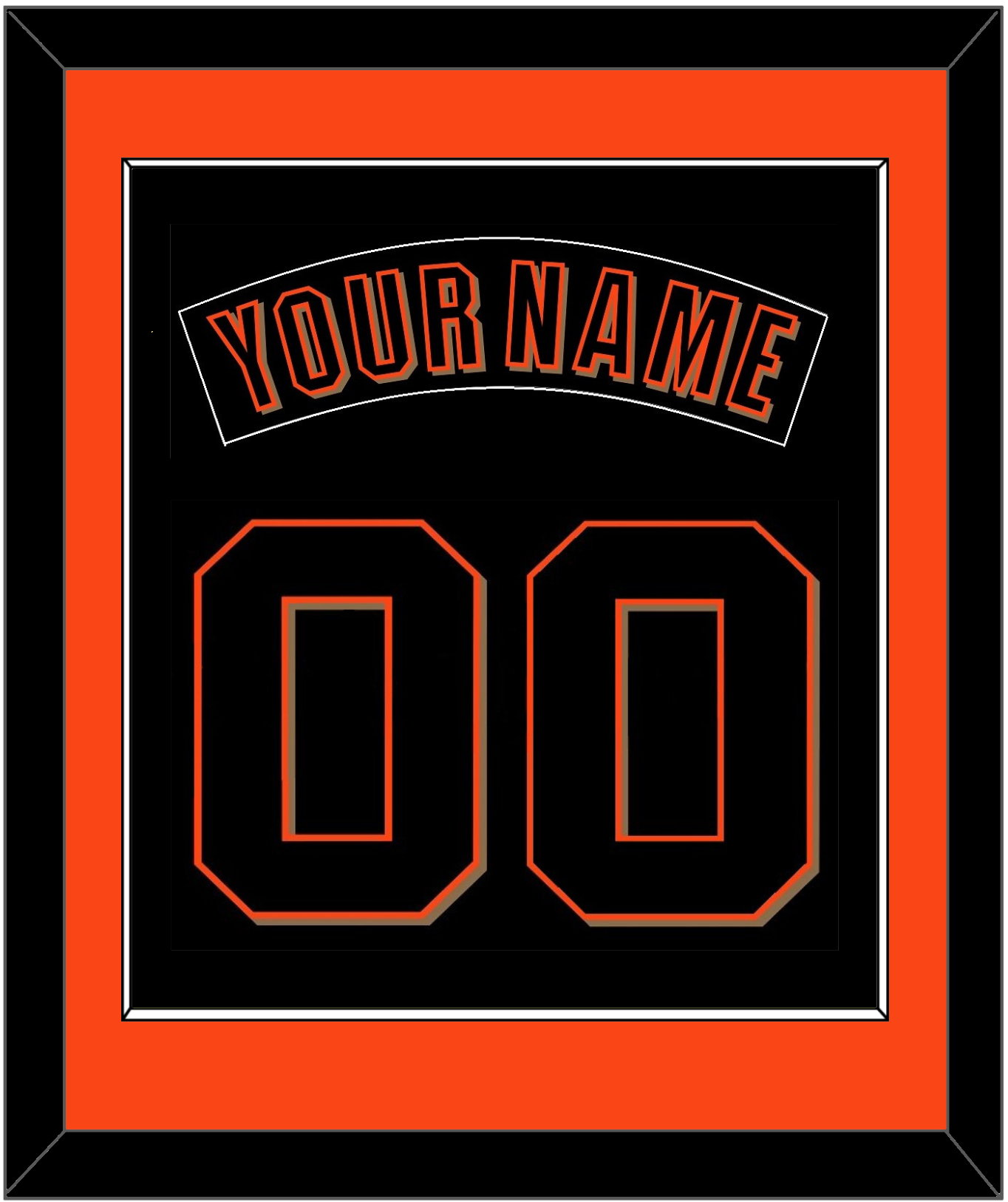 San Francisco Nameplate & Number Combined - Alternate Black (2001-2002) - Essential Tier 2
