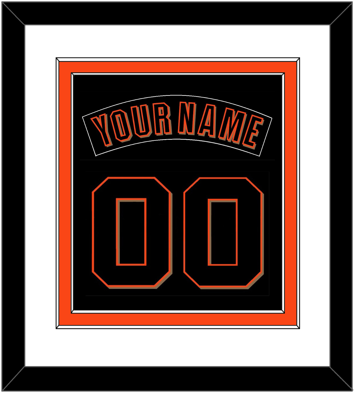 San Francisco Nameplate & Number Combined - Alternate Black (2001-2002) - Signature Tier 1