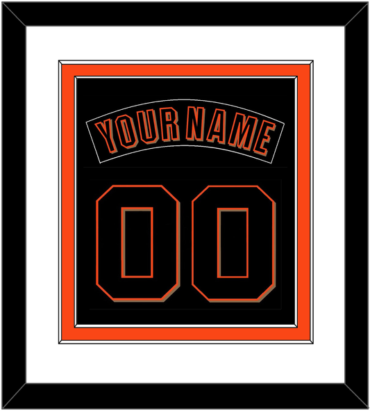 San Francisco Nameplate & Number Combined - Alternate Black (2001-2002) - Signature Tier 1