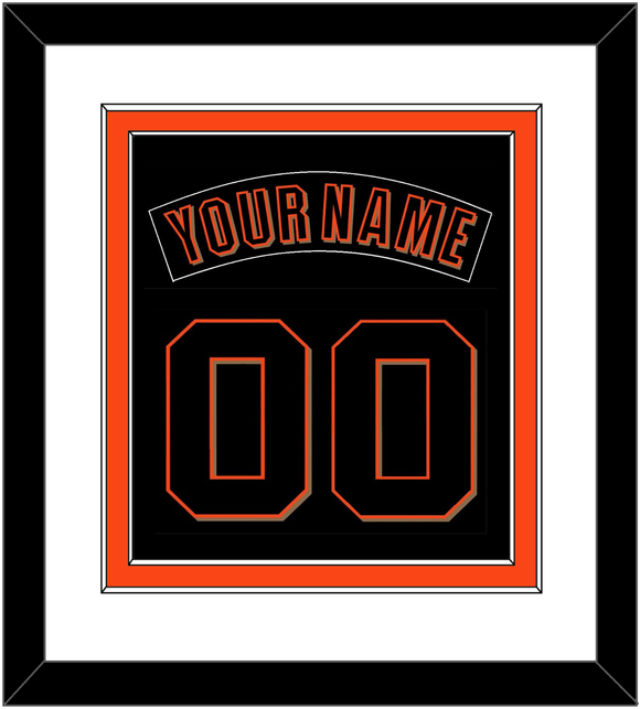 San Francisco Nameplate & Number Combined - Alternate Black (2001-2002) - Double Mat 1