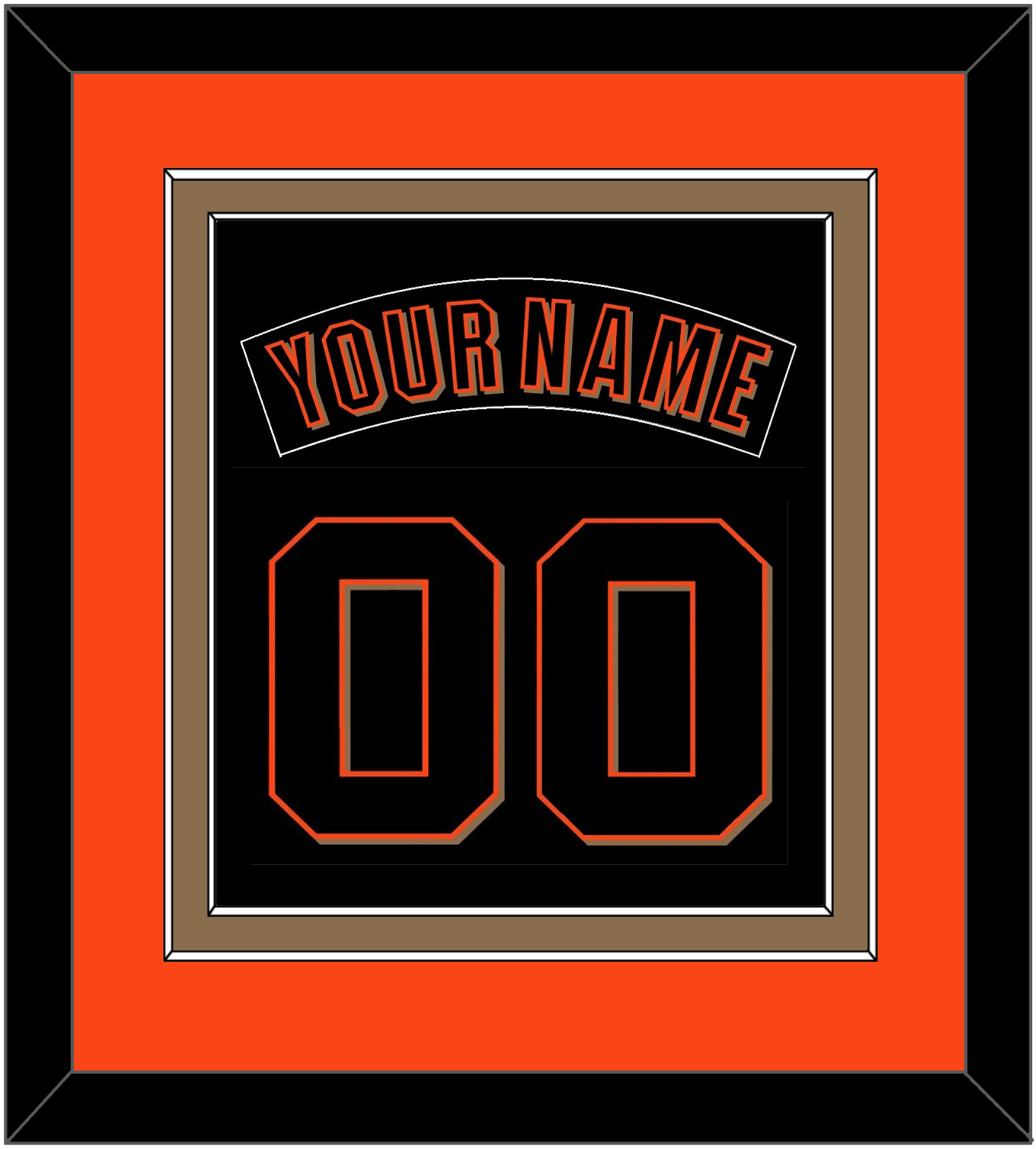 San Francisco Nameplate & Number Combined - Alternate Black (2001-2002) - Signature Tier 2