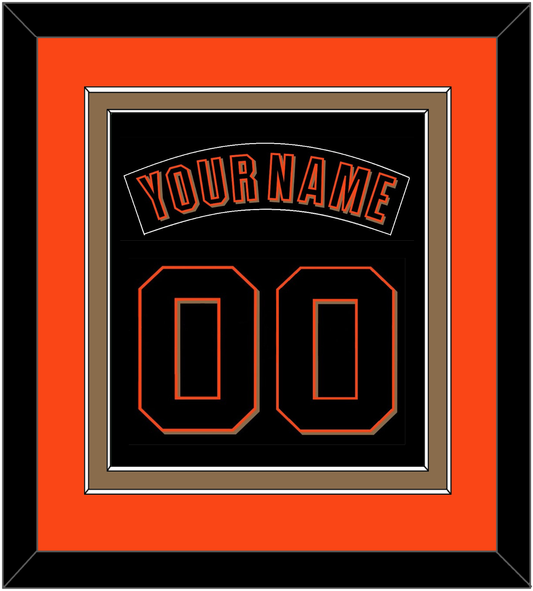 San Francisco Nameplate & Number Combined - Alternate Black (2001-2002) - Signature Tier 2