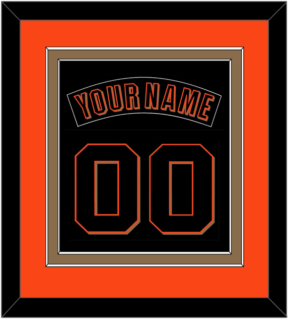 San Francisco Nameplate & Number Combined - Alternate Black (2001-2002) - Double Mat 2