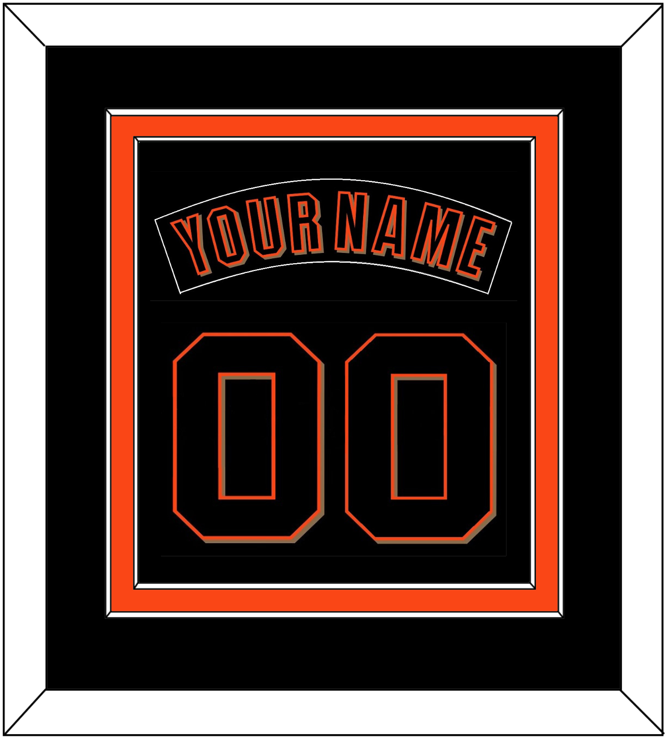San Francisco Nameplate & Number Combined - Alternate Black (2001-2002) - Signature Tier 3