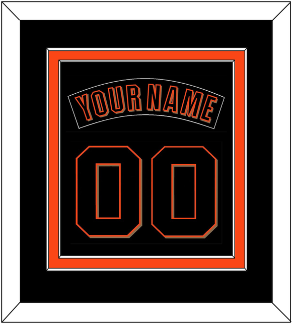 San Francisco Nameplate & Number Combined - Alternate Black (2001-2002) - Double Mat 3