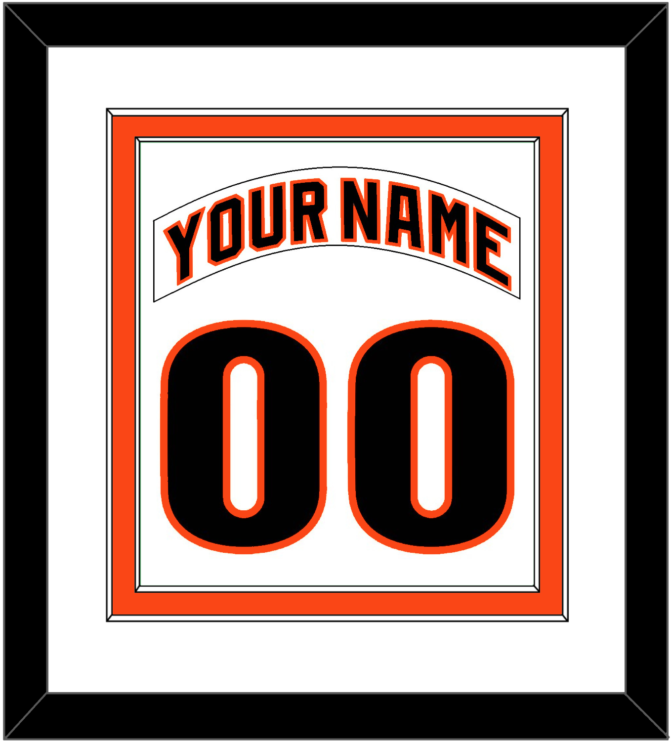 San Francisco Nameplate & Number Combined - Home White (1983-1993) - Signature Tier 1