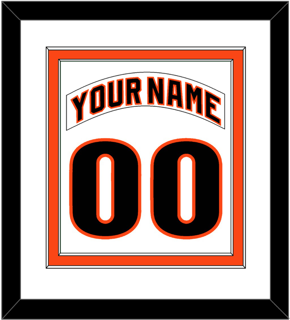 San Francisco Nameplate & Number Combined - Home White (1983-1993) - Double Mat 1