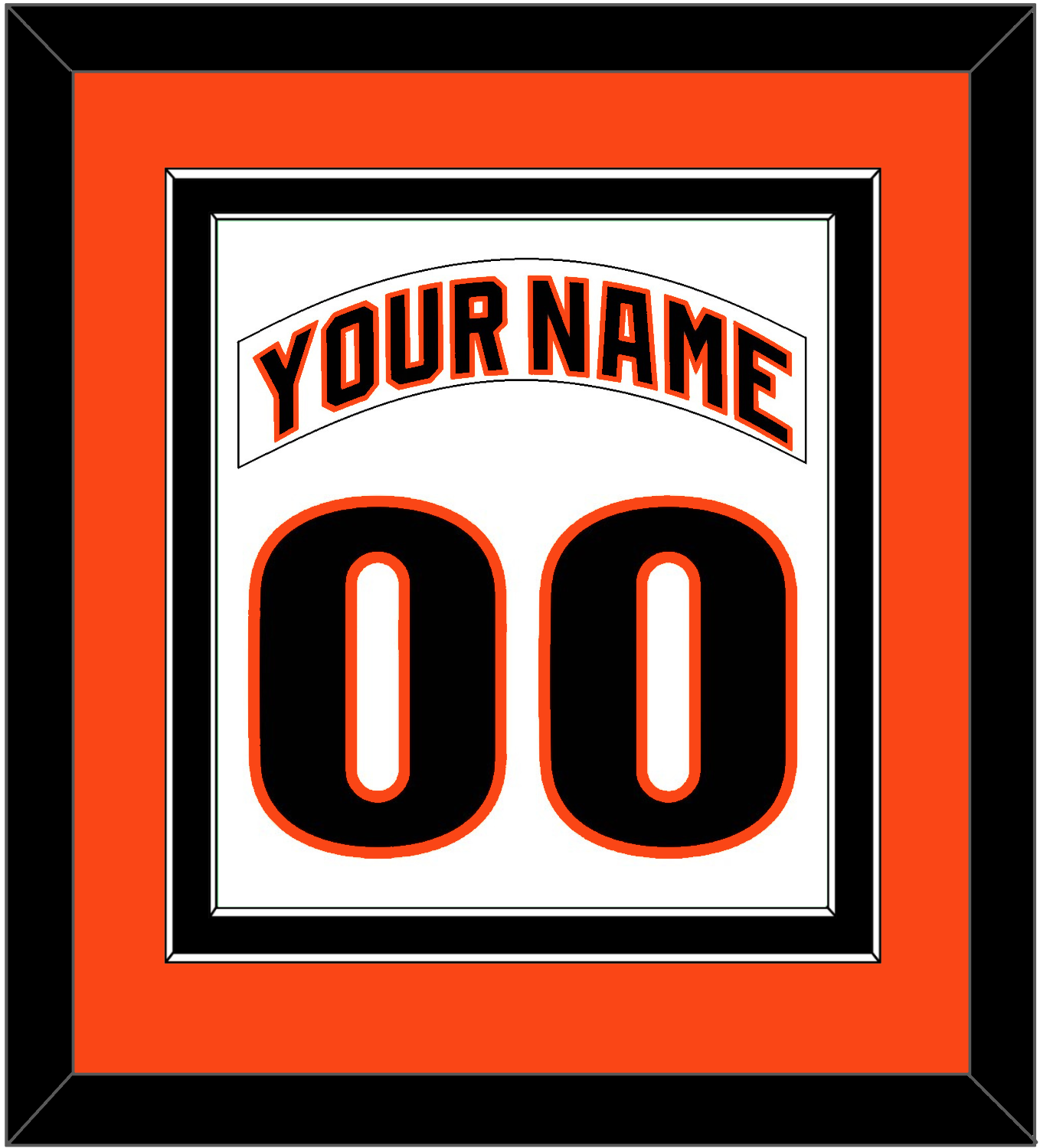 San Francisco Nameplate & Number Combined - Home White (1983-1993) - Signature Tier 2